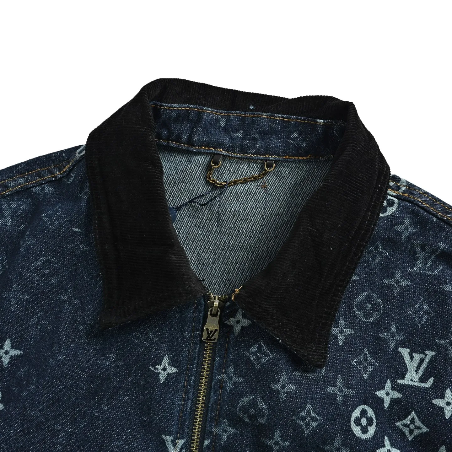 Louis Vuitton/Louis Vuitton old flower all over printed jacquard denim jacket